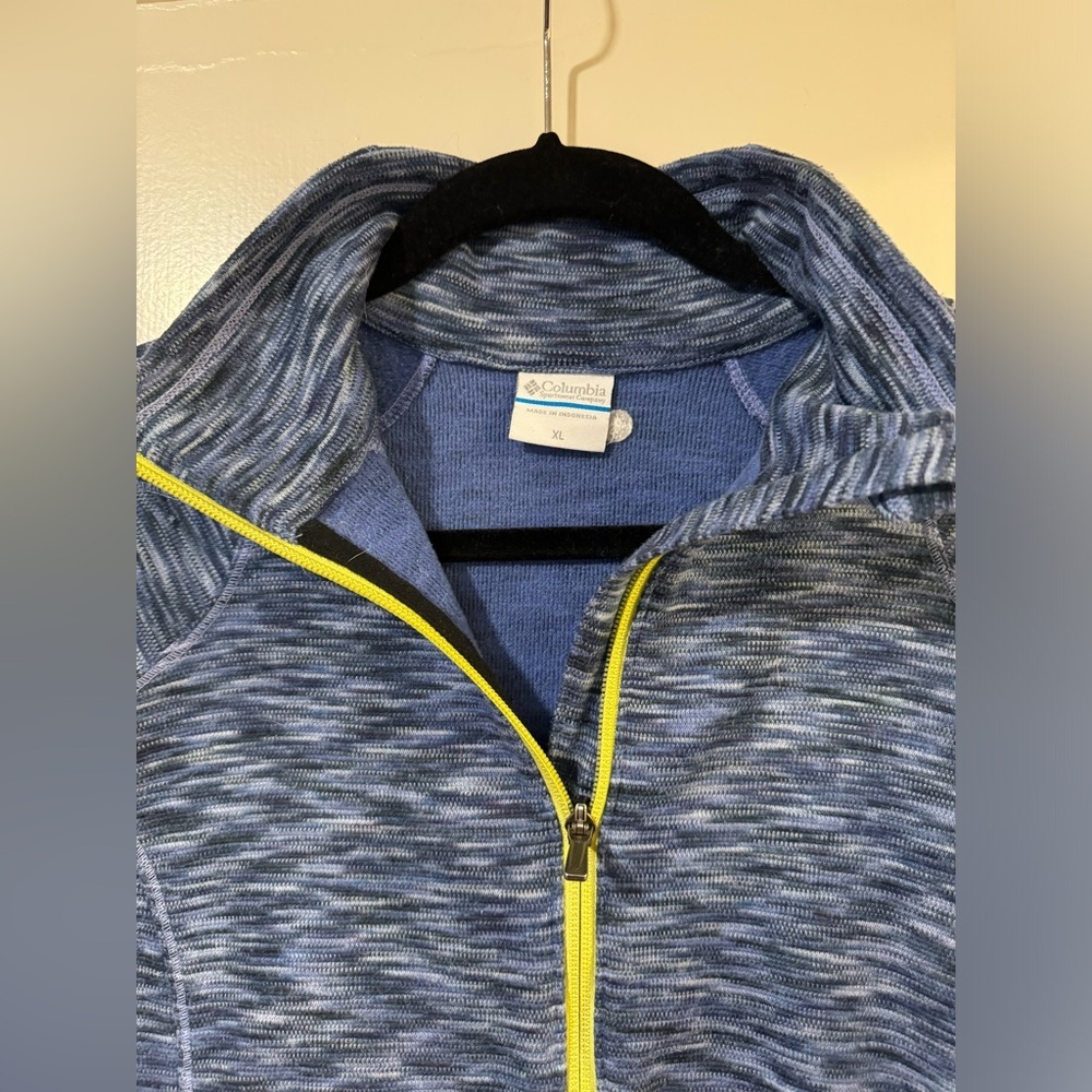 Columbia zip up jacket with thumb holes size xl blue - Picture 5 of 6